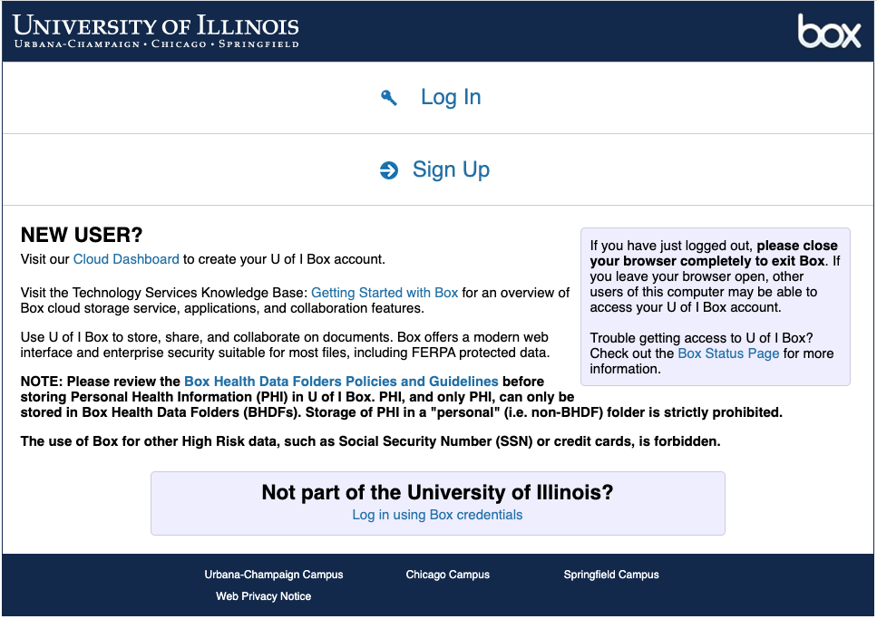 UIUC Box login